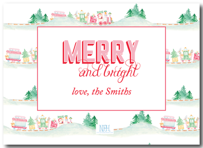 Landscape Polar Express Holiday Card