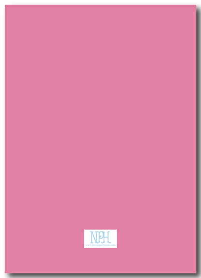 Pink Cottage Garland Holiday Card