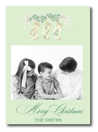 Mantle in Bedford Garland Holiday Card