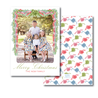 Velvet Bow Holiday Card
