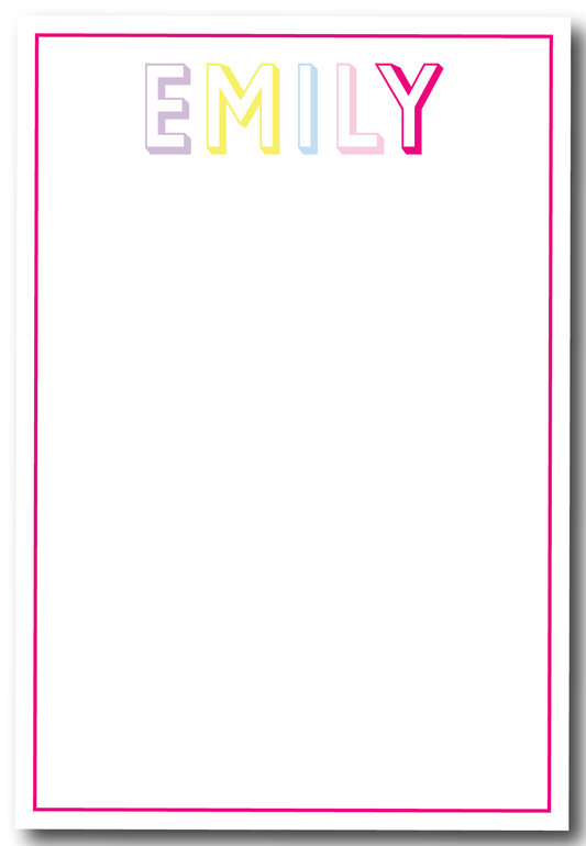 Nova Shadow Outline Notepad - Customize Colors
