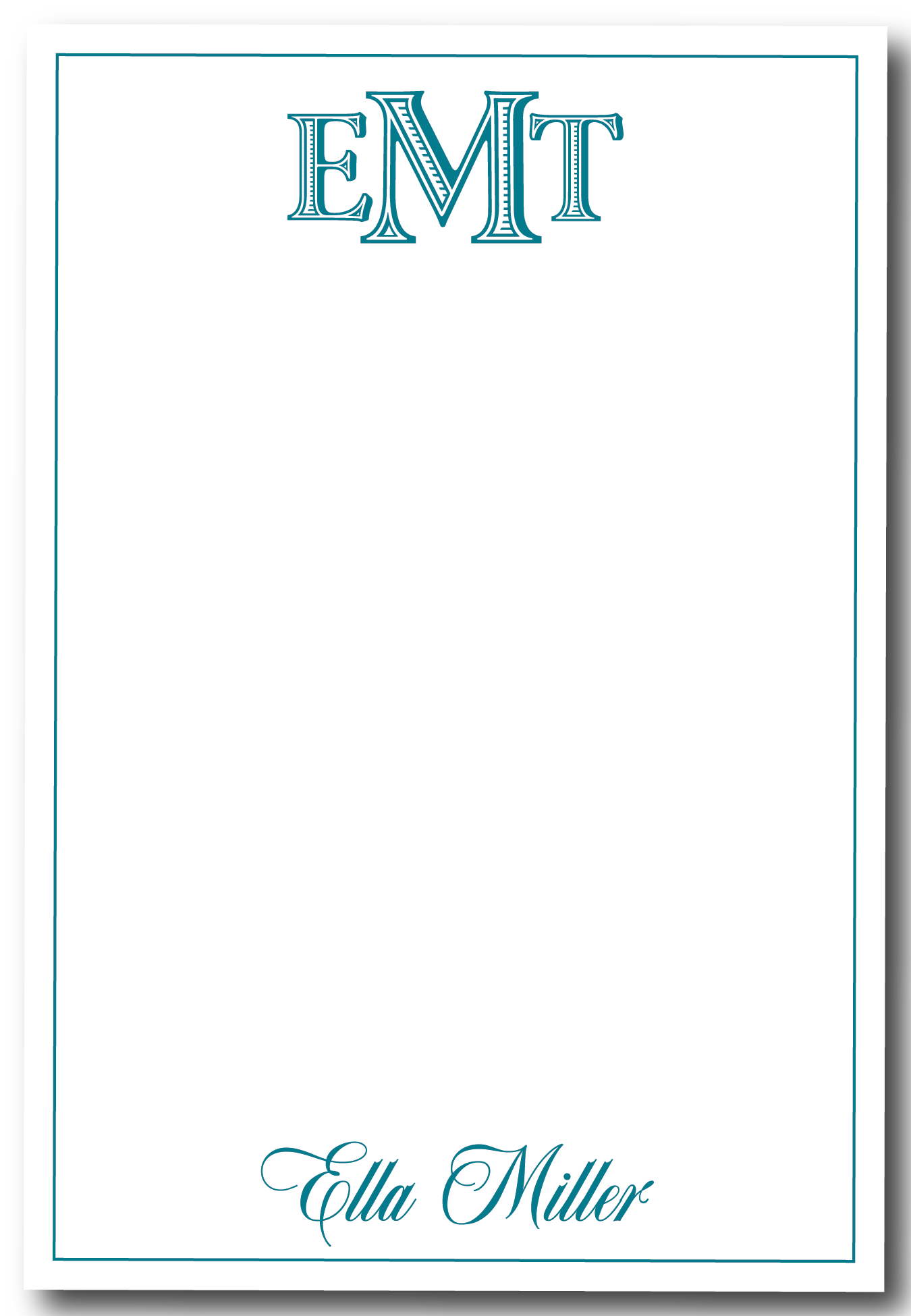 Ryan Ribbed Monogram Notepad - Customize Color