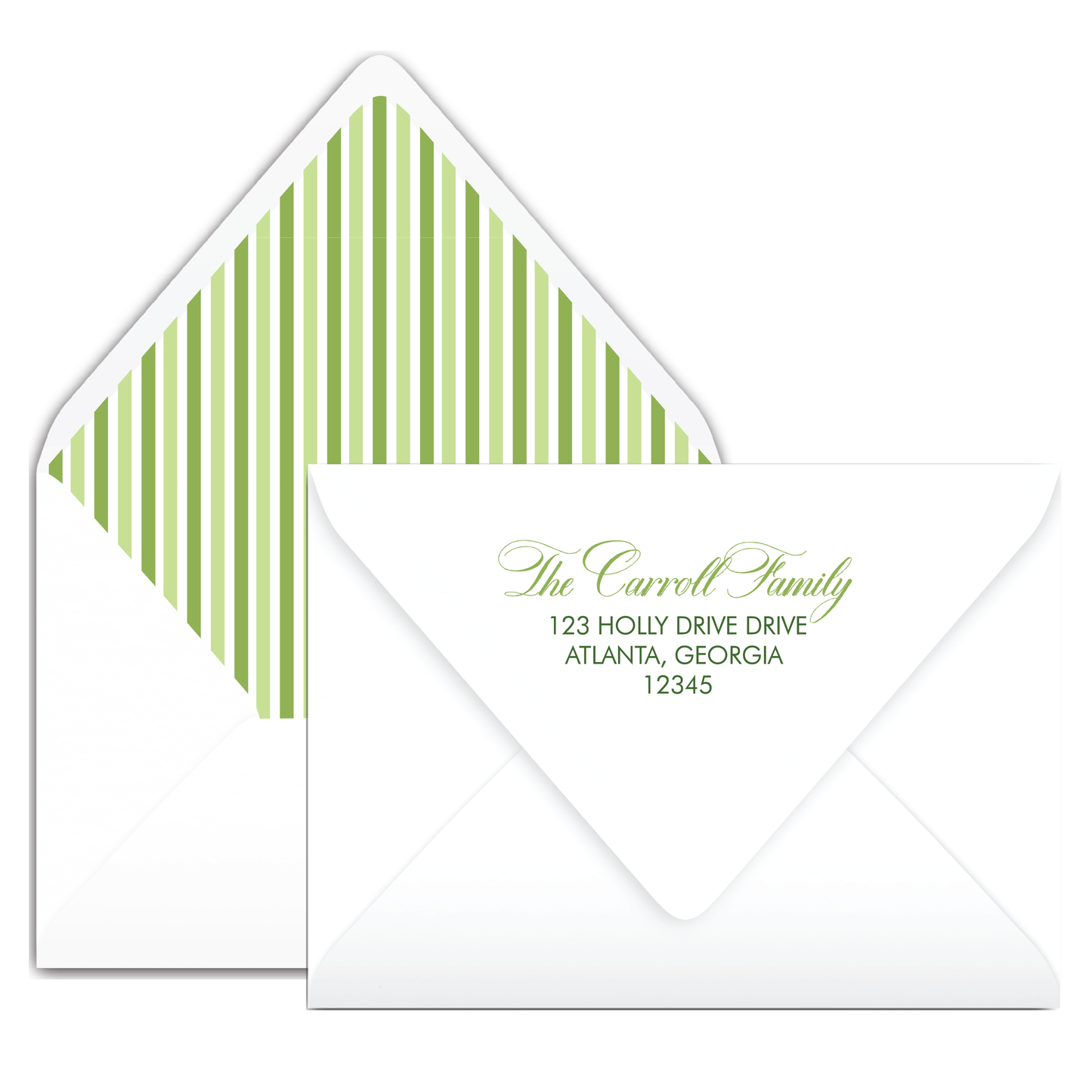 Green Bow Frame Holiday Card