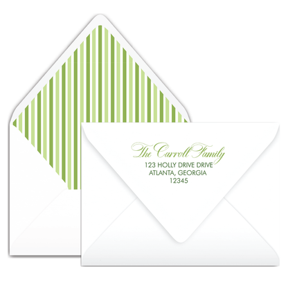 Green Bow Frame Holiday Card