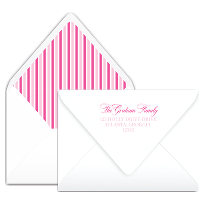 Pink Bow Frame Holiday Card