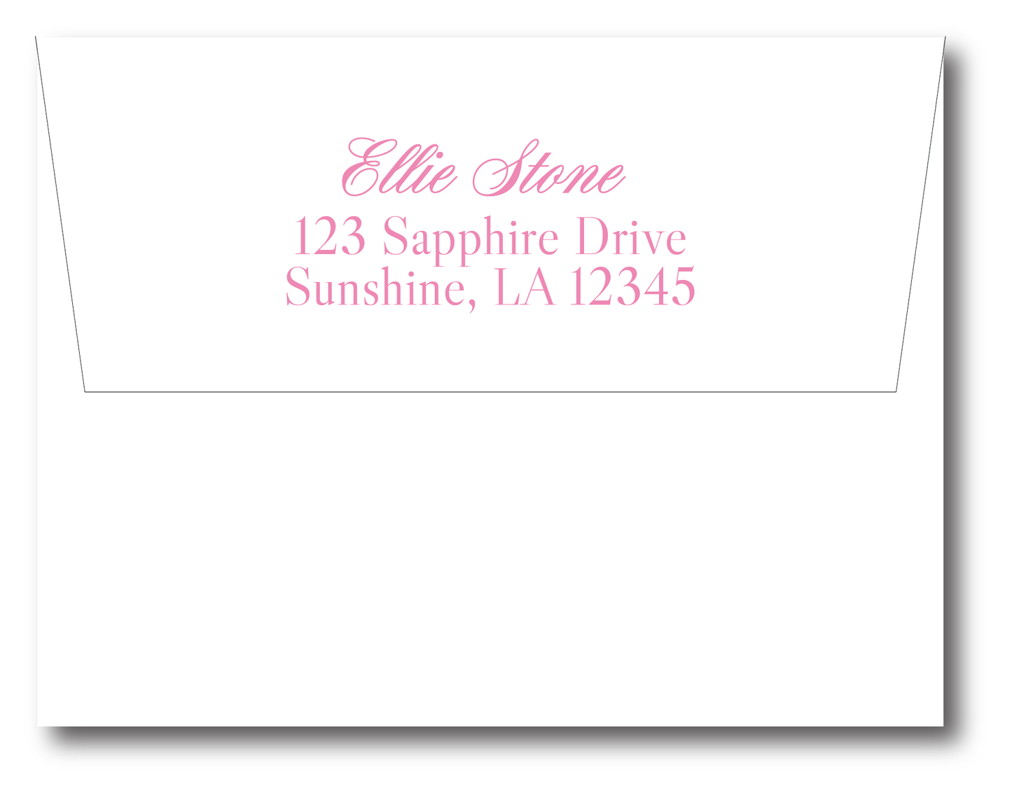 Scallop Border Stationery Set- Customize Color + Font