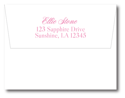 Scallop Border Stationery Set- Customize Color + Font