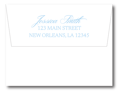 Blue & Green Toile Baby Shower Invitation