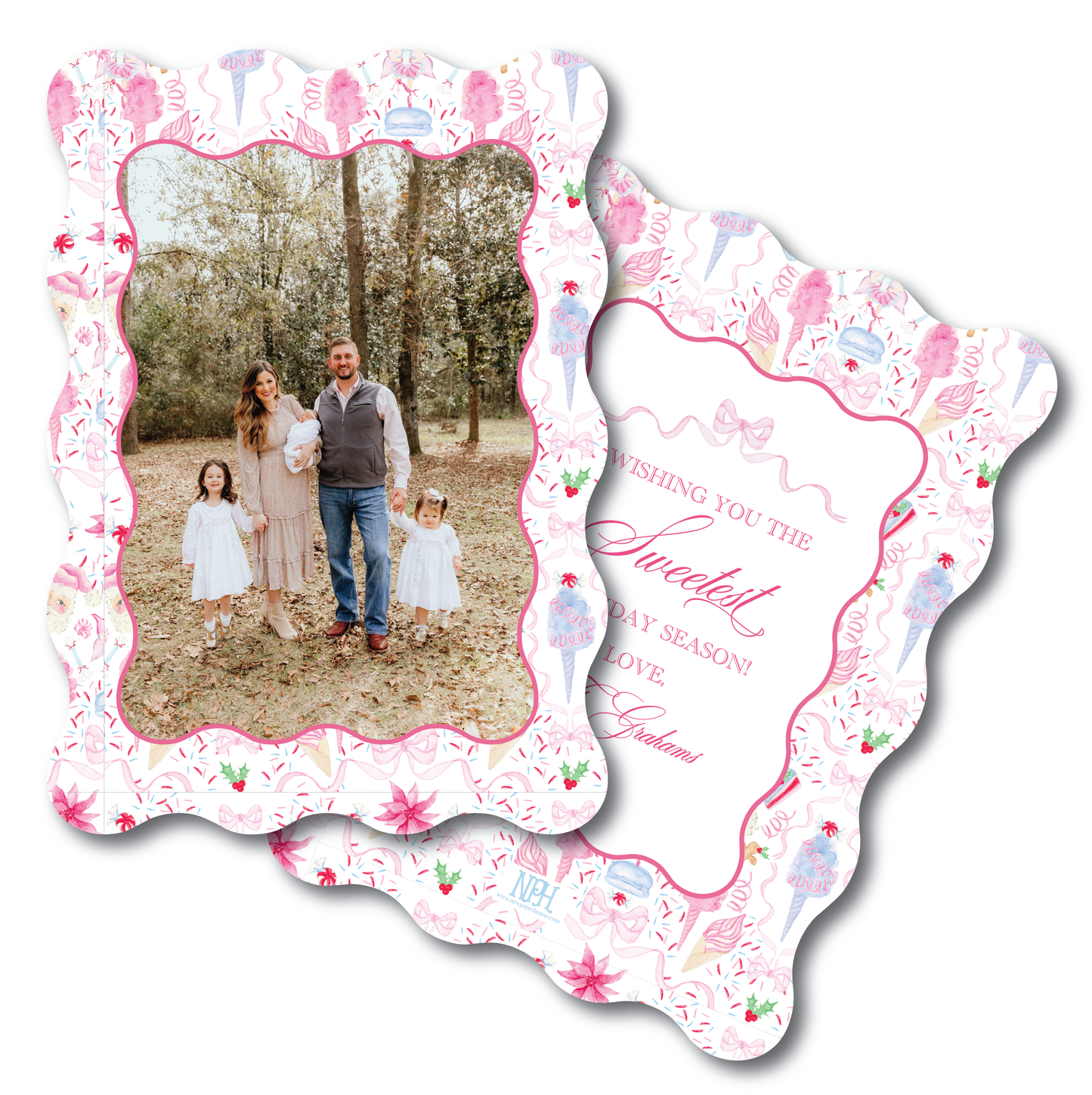 Sugar Rush Wavy Die Cut Holiday Card