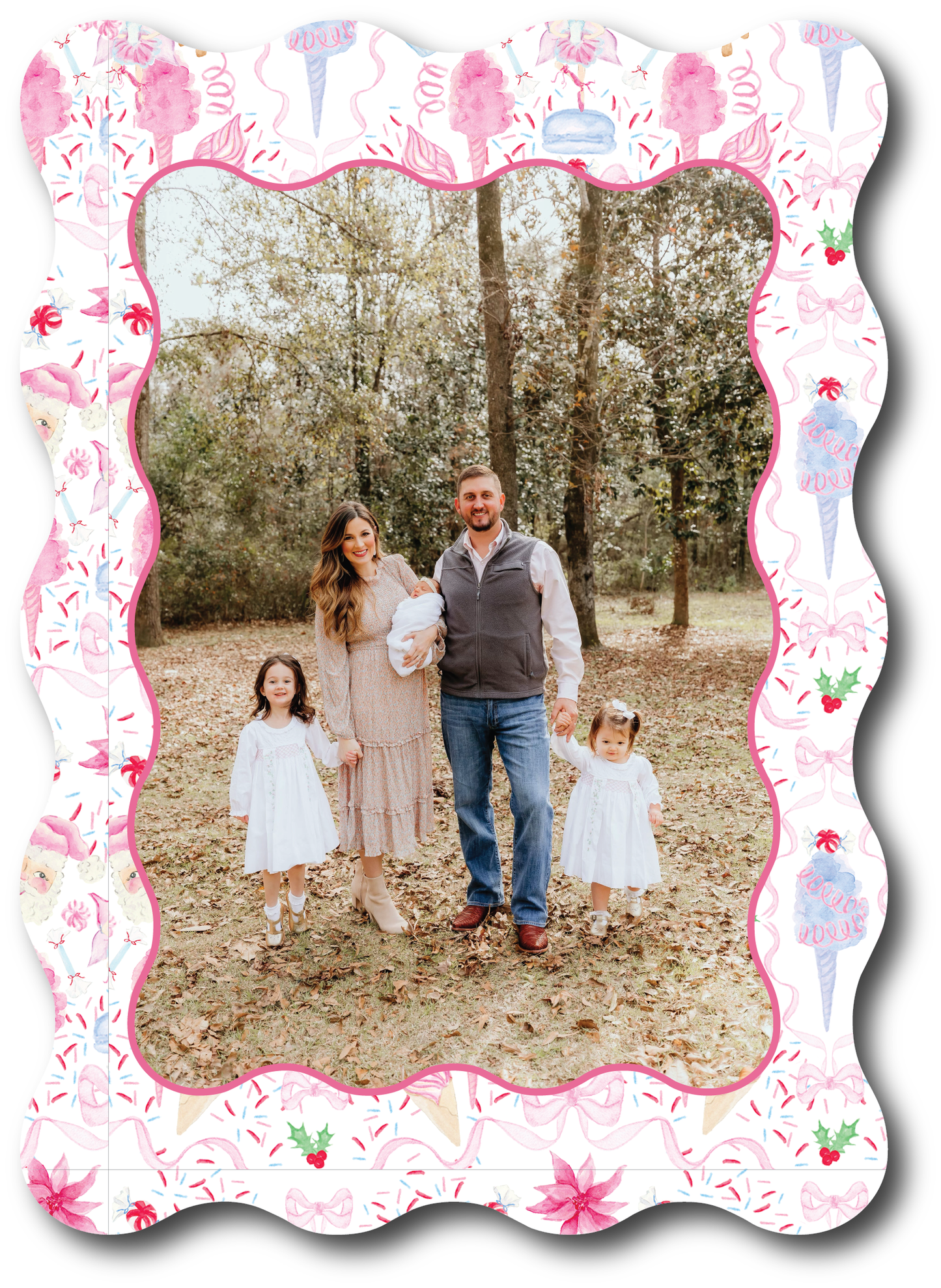 Sugar Rush Wavy Die Cut Holiday Card
