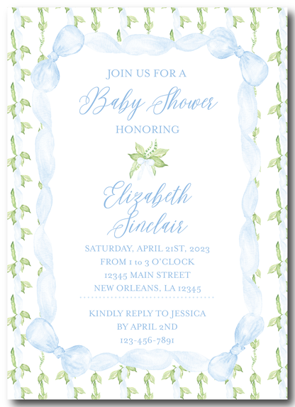 Sweet Pea Baby Shower Invitation