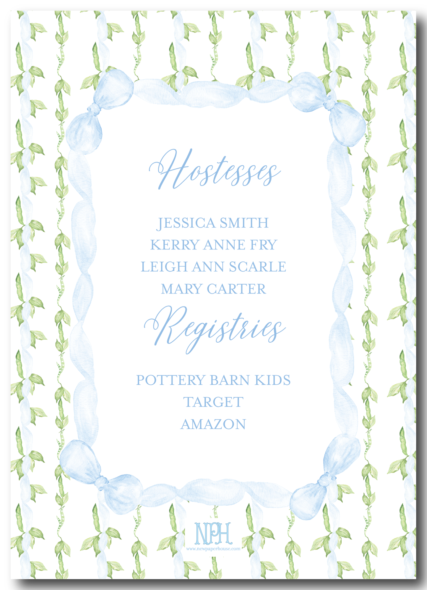 Sweet Pea Baby Shower Invitation