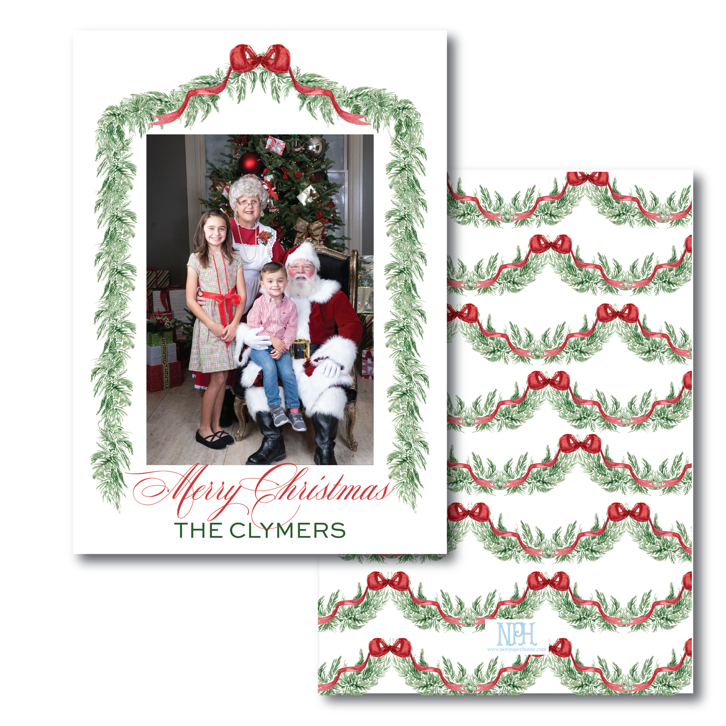 Traditional Garland Frame Holiday Card