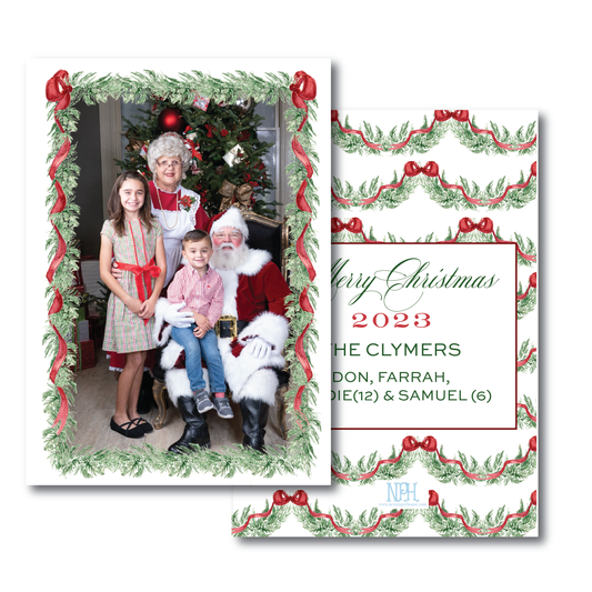 Traditional Garland Full Frame Holiday Card