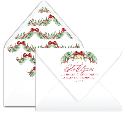 Traditional Garland Frame Holiday Card