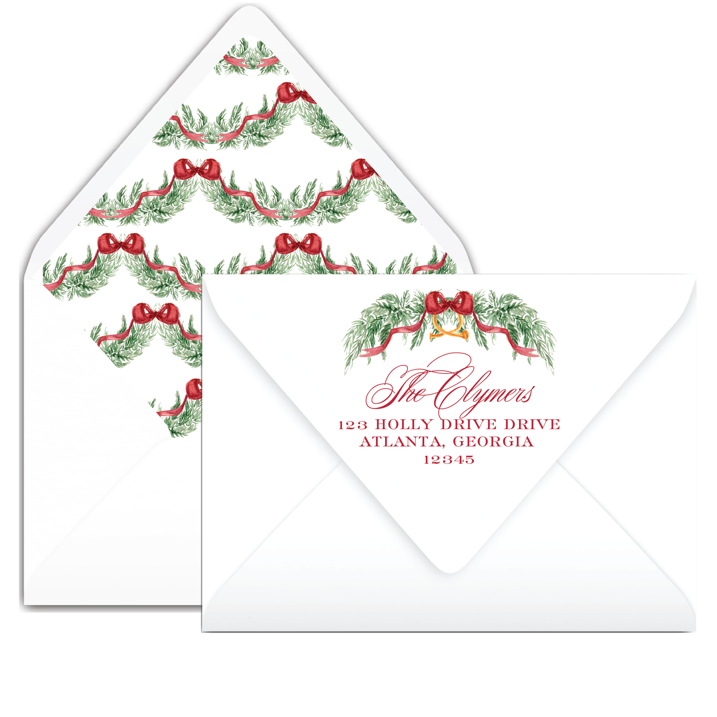 Traditional Garland Full Frame Holiday Card