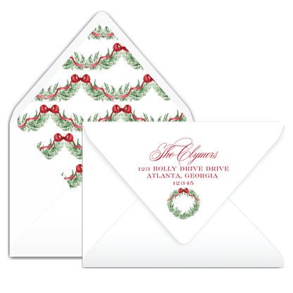 Traditional Garland Frame Holiday Card