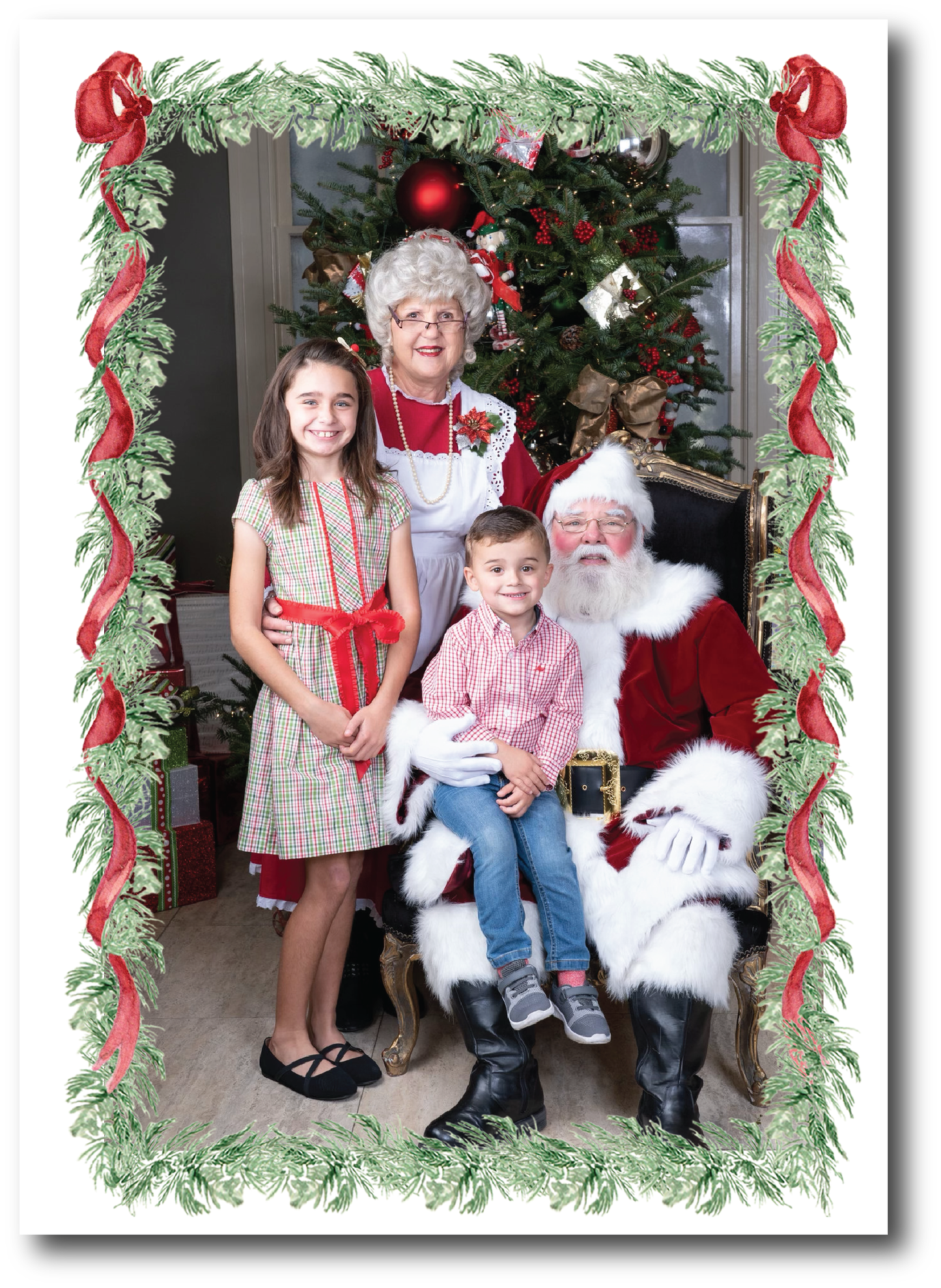 Traditional Garland Full Frame Holiday Card