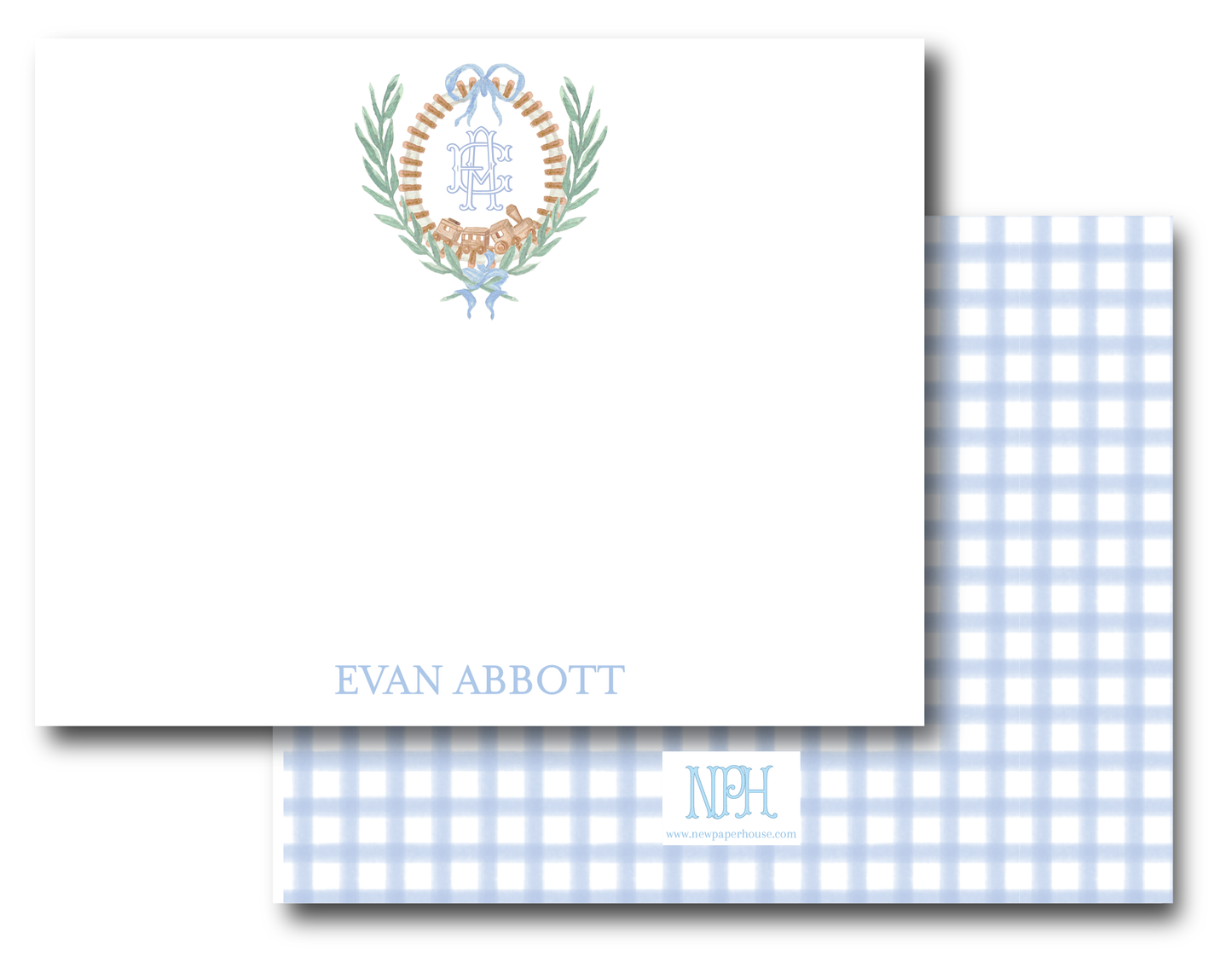 Train Caboose Crest Stationery Set - 2 Options