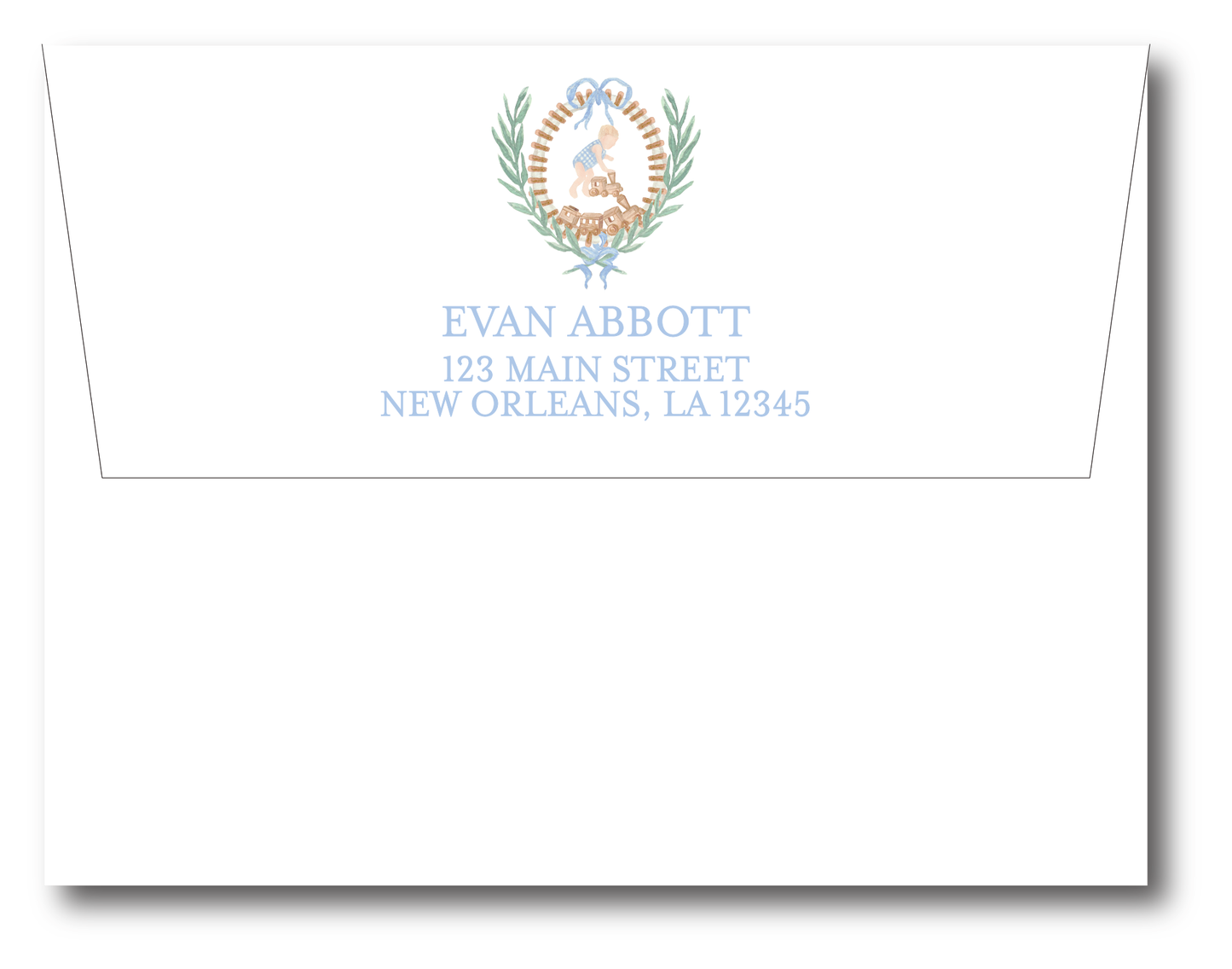 Train Caboose Crest Stationery Set - 2 Options