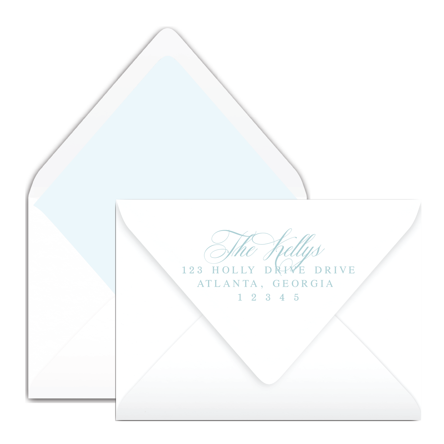 Rattan Blue Coastal Holiday Card