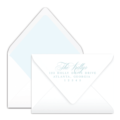 Rattan Blue Coastal Holiday Card