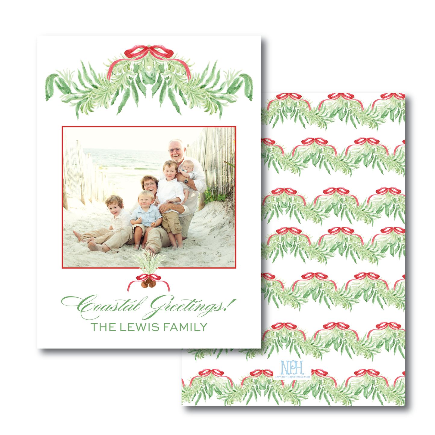 Coastal Garland Holiday Card