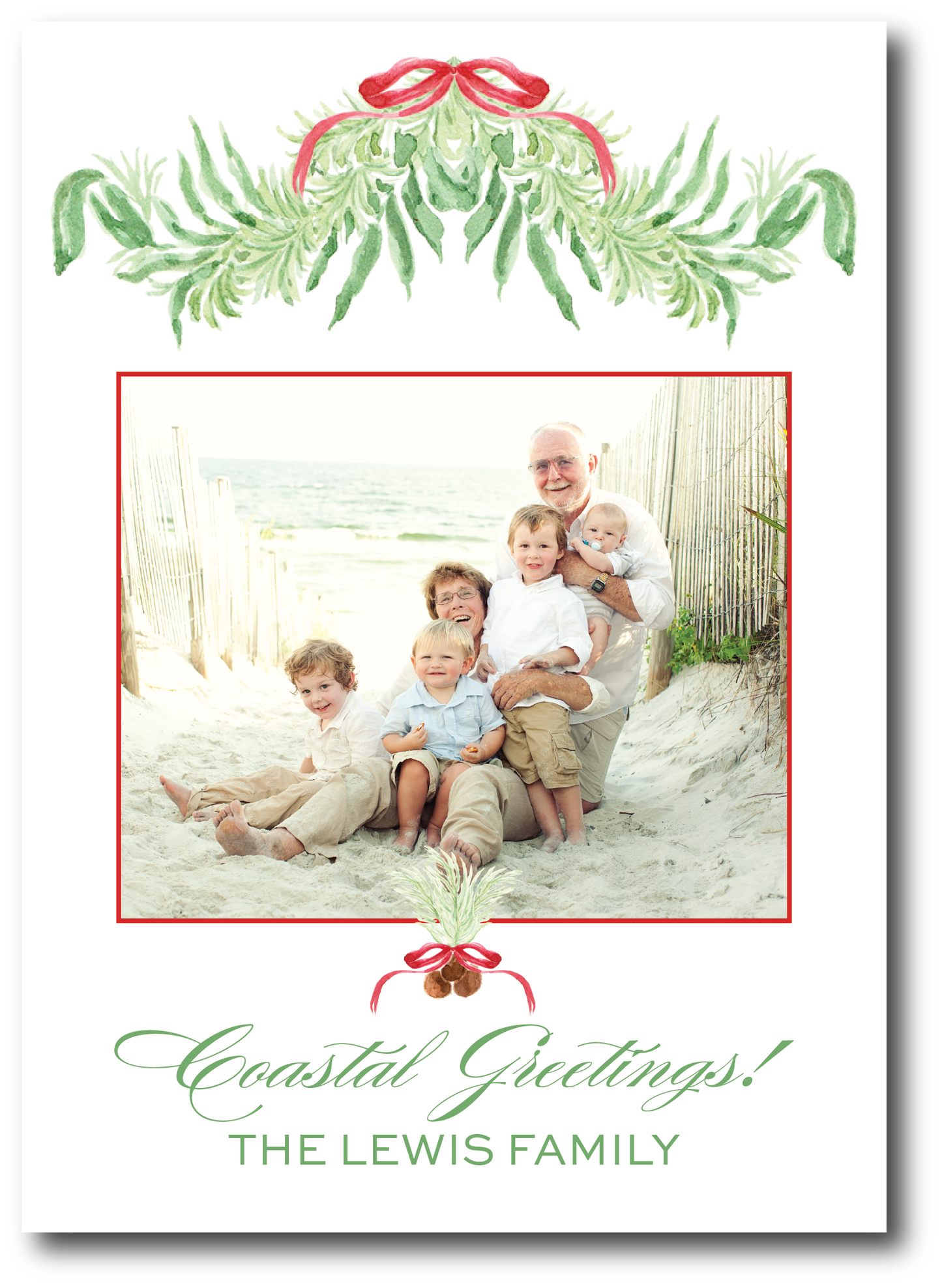 Coastal Garland Holiday Card