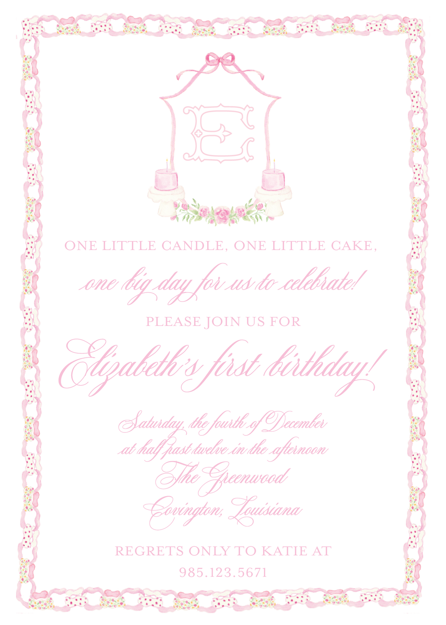 Vintage Celebration Birthday Invitation