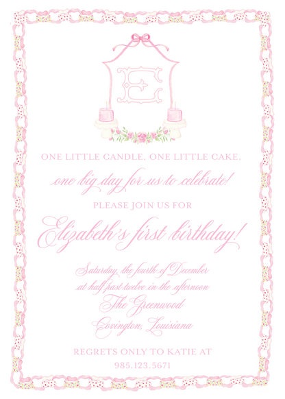 Vintage Celebration Birthday Invitation