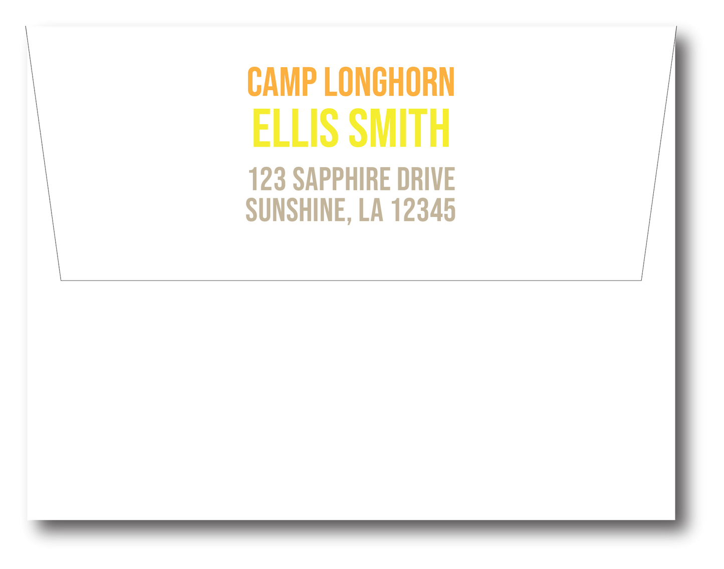 Orange Wavy Camp Stationery Set- Customize Colors