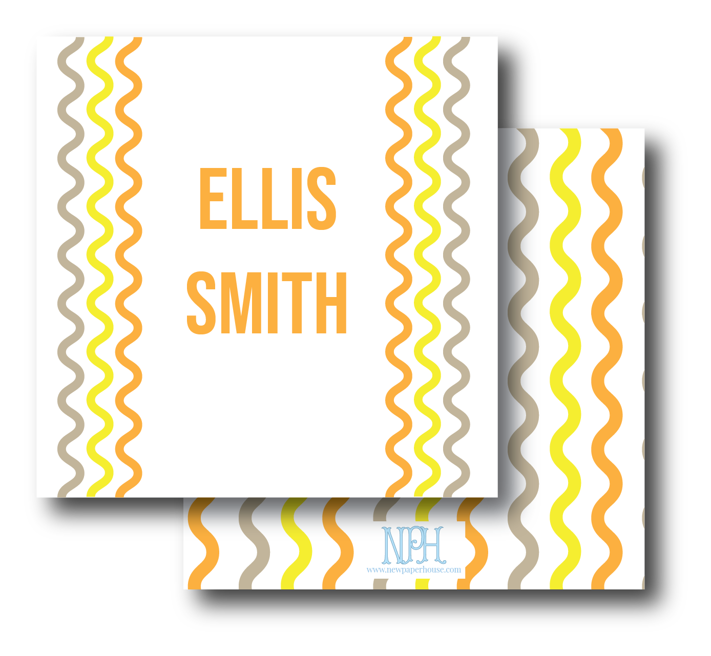 Orange Wavy Edge Enclosure Card