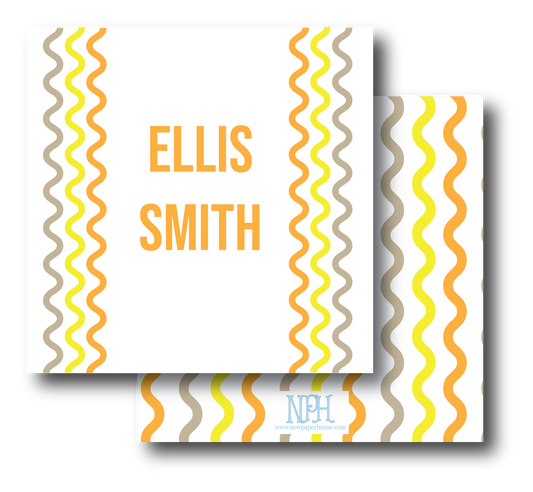 Orange Wavy Edge Enclosure Card