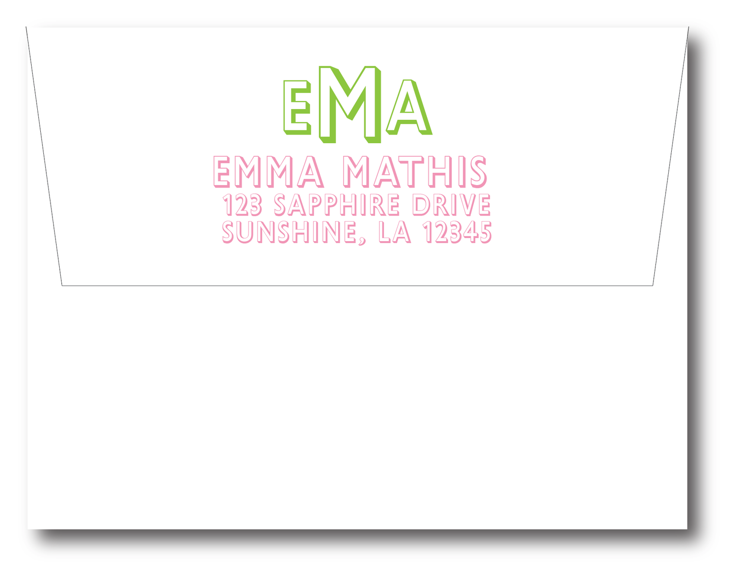Nova Outline Monogram Stationery Set -Customize Colors