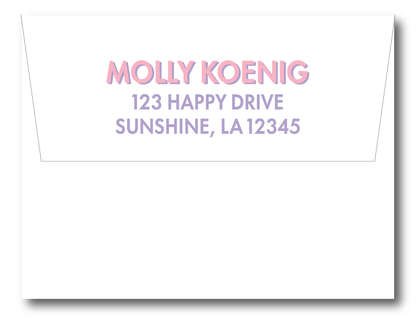 Modern Block Font Stationery Set -Customize Colors