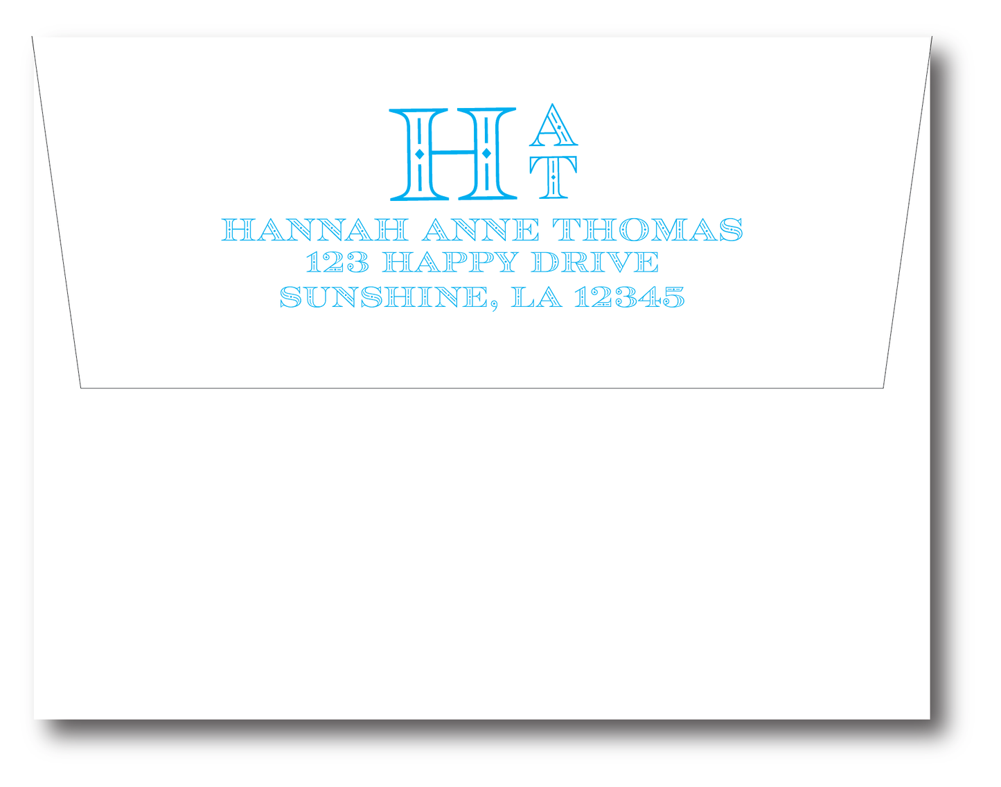 Deco Stacked Monogram Stationery Set -Customize Color