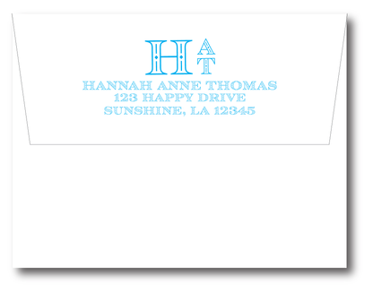 Deco Stacked Monogram Stationery Set -Customize Color