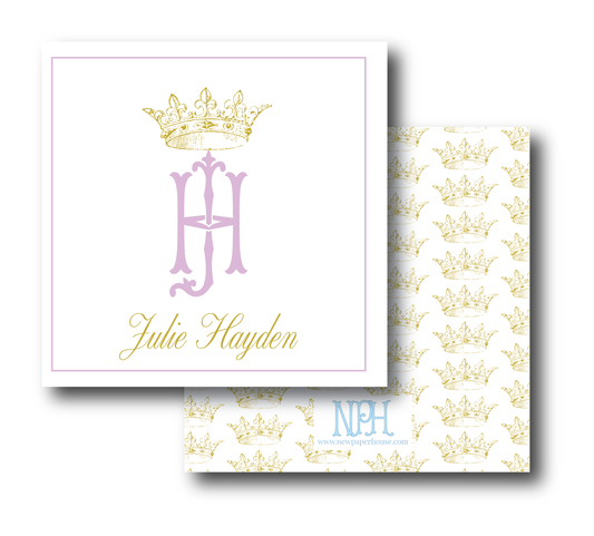 Mardi Gras Crown Enclosure Card