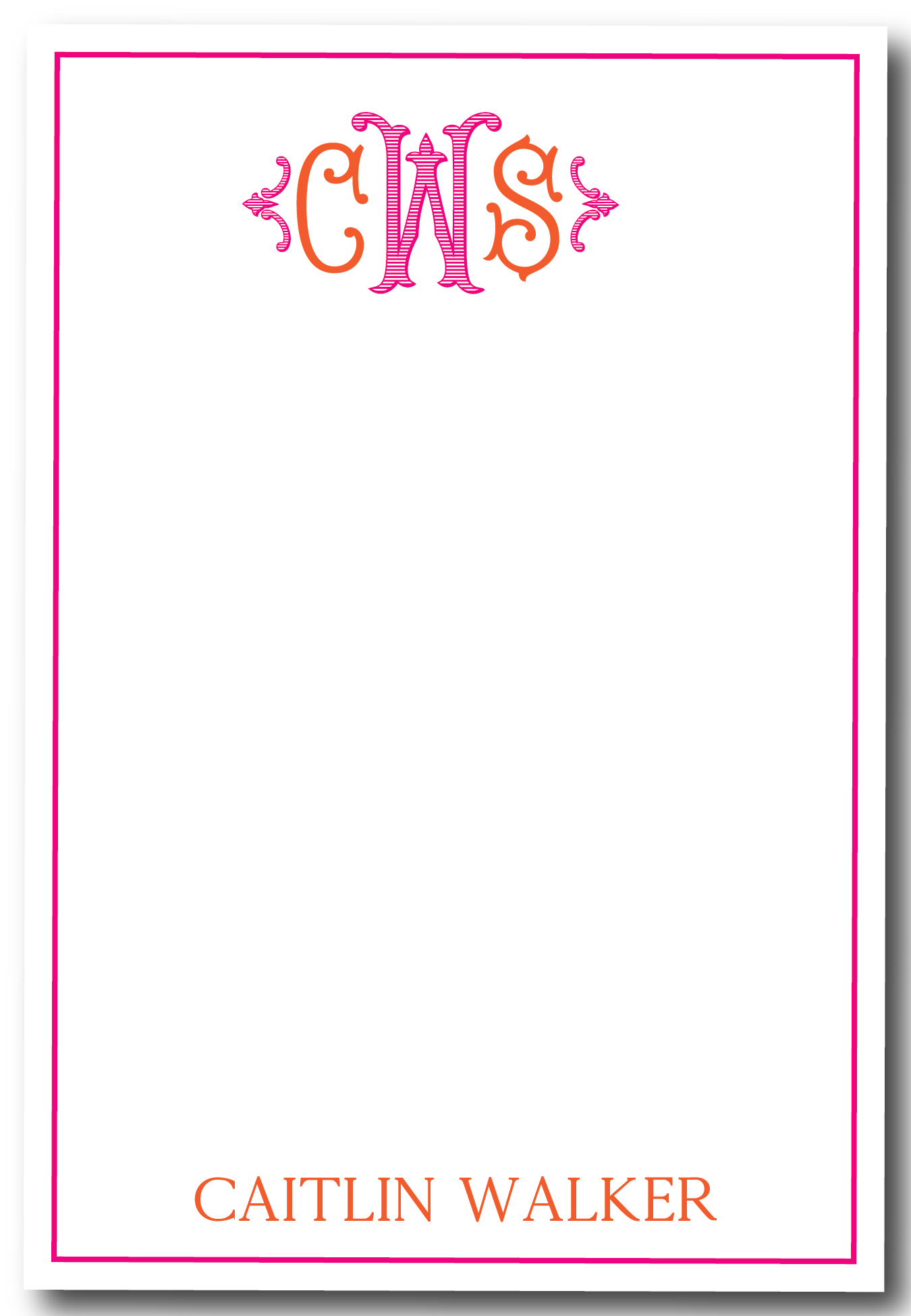 Romanesque Monogram Notepad- Customize Colors