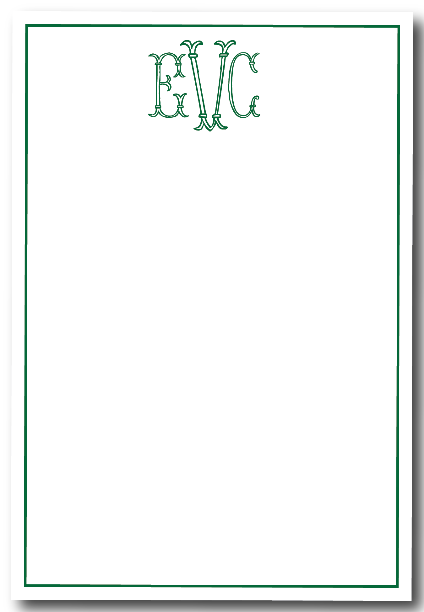 Fishtail Monogram Notepad- Customize Colors
