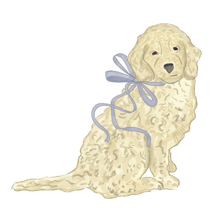 Labrador Retriever Crest Baby Blue Shower Invitation
