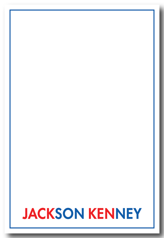 2 Color Modern Block Font Red Blue - Customize Colors