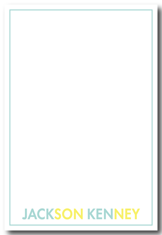 2 Color Modern Block Font Yellow Green - Customize Colors