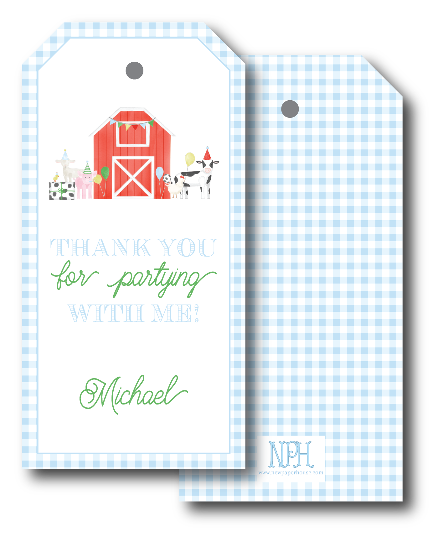 Barnyard Birthday Favor Tag