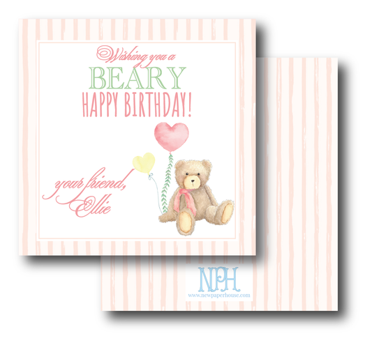Bear Birthday Enclosure Card