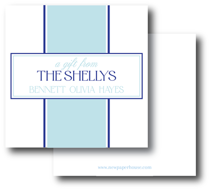 Blue Stripe Enclosure Card