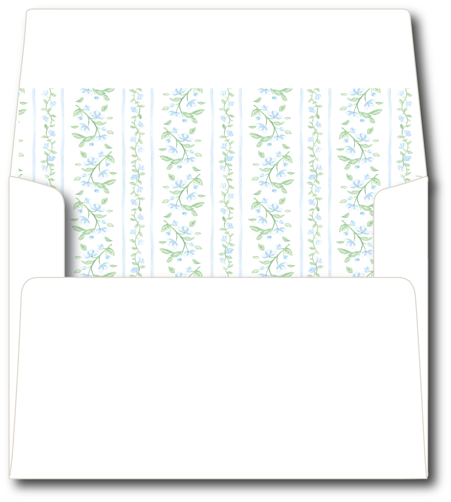 Soft Blue Floral Toile Stationery Set