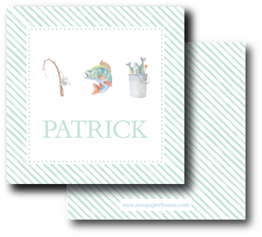 Gone Fishing Enclosure Card
