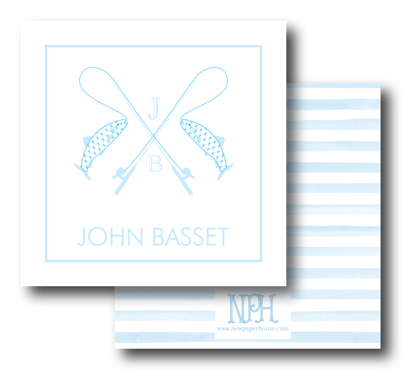 Chic Fish Blue Enclosure Card