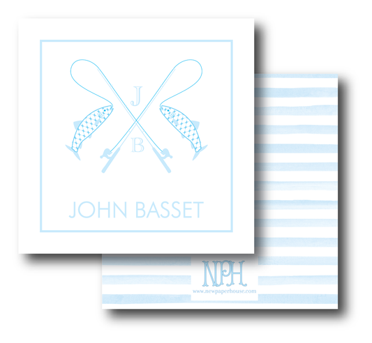 Chic Fish Blue Enclosure Card